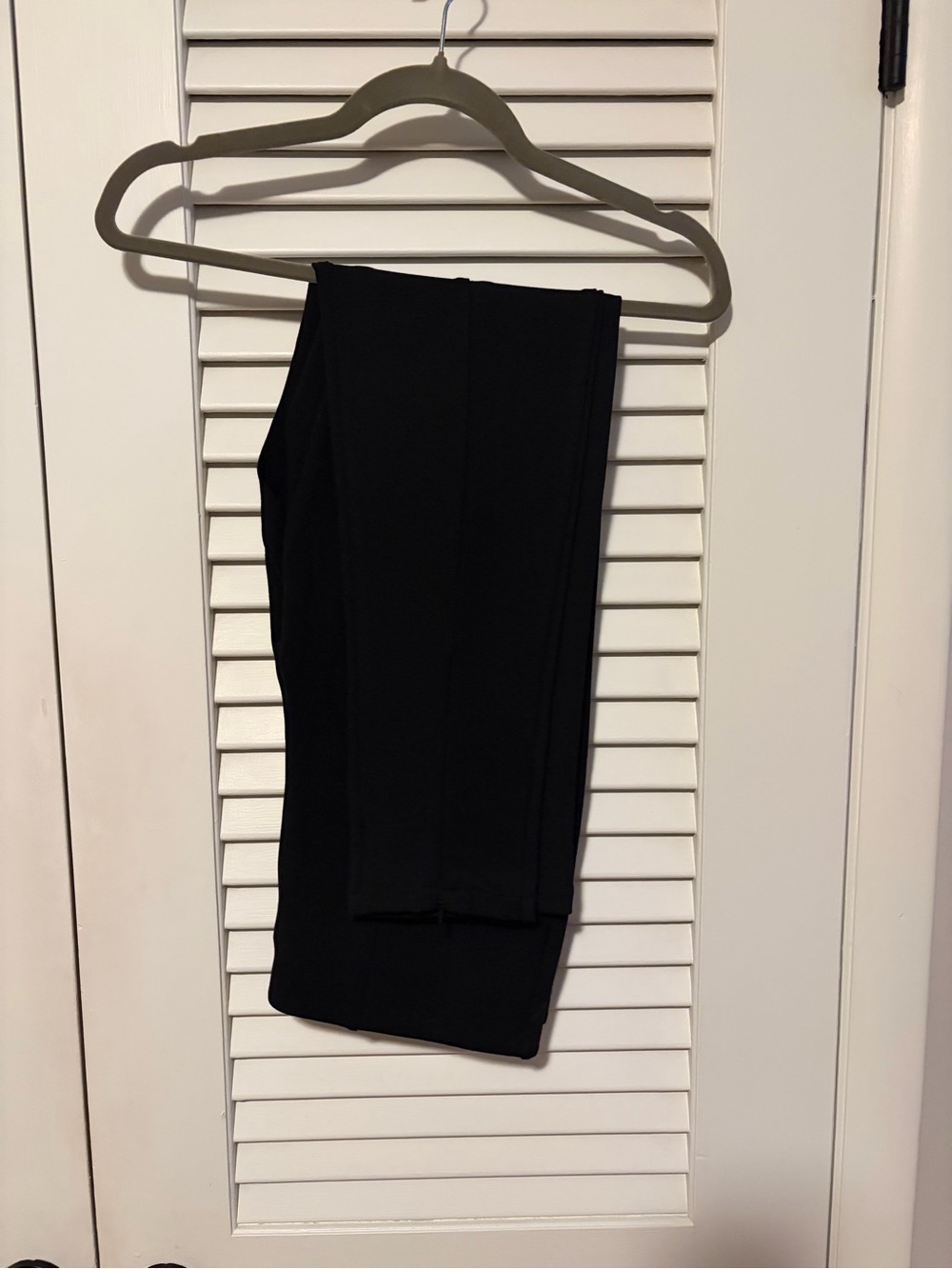 Black Tape_ Black High-Rise Stretch Pants